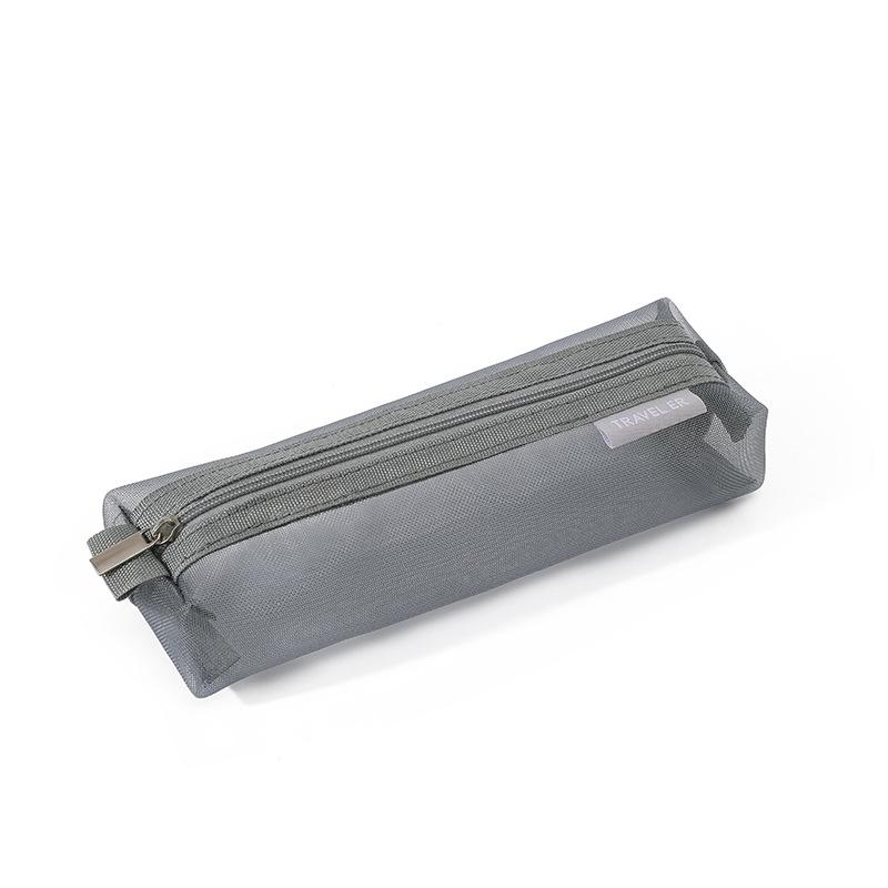 

Сетчатый пенал Прозрачный пенал Каваи Милый Простой Красивый Сумка-органайзер Канцелярские товары для офиса и учебы Школьные принадлежности 19.5*5.5*4cm серый