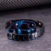 Vinterly Black Blue Bracelets Men Stainless Steel 12mm Wrist Band Magnetic Health Energy Magnet Benefits Jewelry Male Germanium