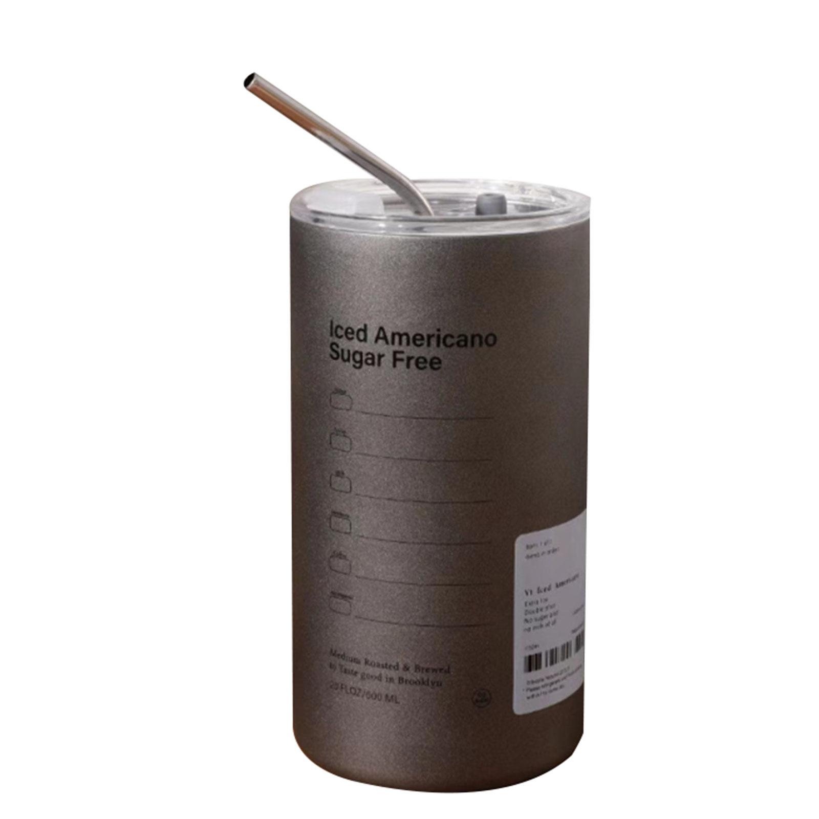 

Кофейные чашки, термос из нержавеющей стали, двухслойная соломенная чашка, многоразовые кружки для американского кофе со льдом, бутылка для воды, вакуумная колба 1