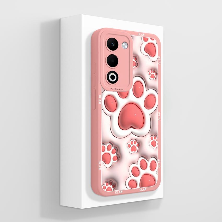 For Oppo A5 A5x A3x Realme C71 C75 Luxury Shockproof Phone Covers Cute Cartoon Cat Pattern Liquid Silicone Anti Slip Protective Shell For Oppo Housing