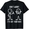 Strichmännchen Lustig Rücken Grafik Neuheit Sarkastisch T-Shirt T-Shirt