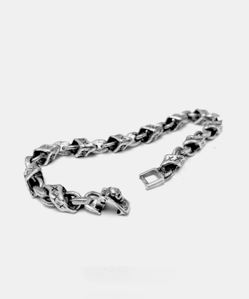 Sheen666 Banner Link Silver Bracelet Big