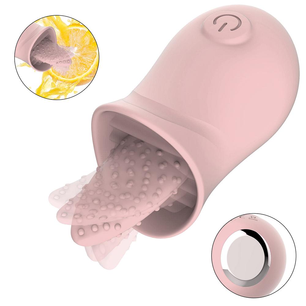Rose-Tongue Licking Vibrator For Women Dildo G Spot Vibrators Clitoral Nipple Licker Stimulation Adult Anal Sex Toy For Couples