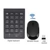 22-Key Numeric Keyboard Keypad 2.4G Wireless Number Pad and Mouse Kit Protable For Laptop Phone Tablets with USB Adapter