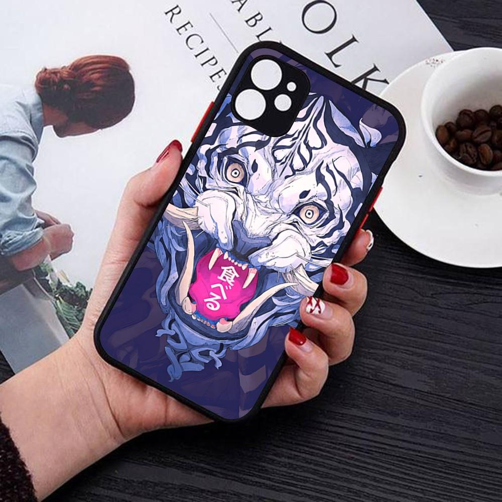 Samurai Oni Mask Phone Case For IPhone 14 11 12 13 Mini Pro Max 8 7 Plus X XR XS MAX Translucent Matte Cover