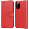 Protective Case - PROSHOP - Samsung A52 - Red - Leather Effect - Card Storage