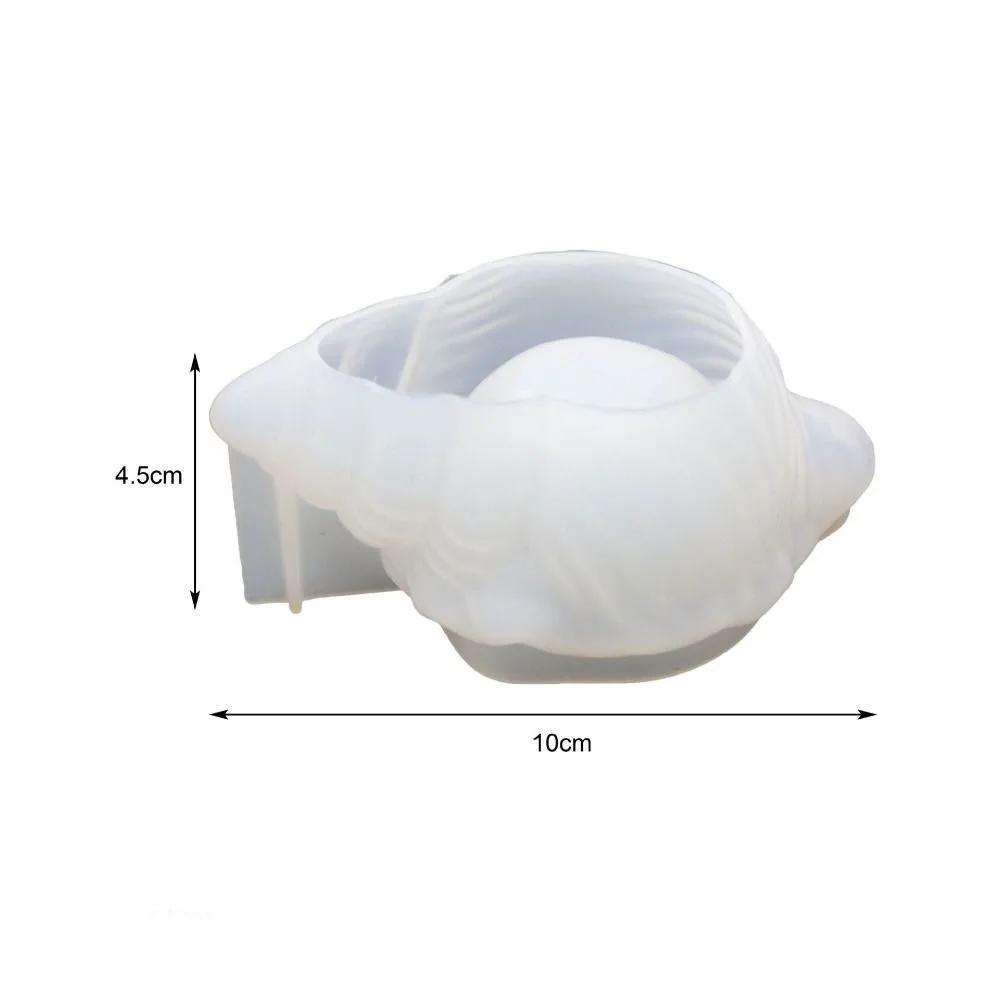 Home Decor Sea Shell Conch Silicone Molds 3D Storage Box Resin Molds Gypsum Handmade Candle Mould DIY