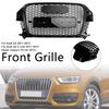 RSQ3 Style Gloss Black Front Honeycomb Mesh Grille 5060531048501 Fit Q3 2011-2015