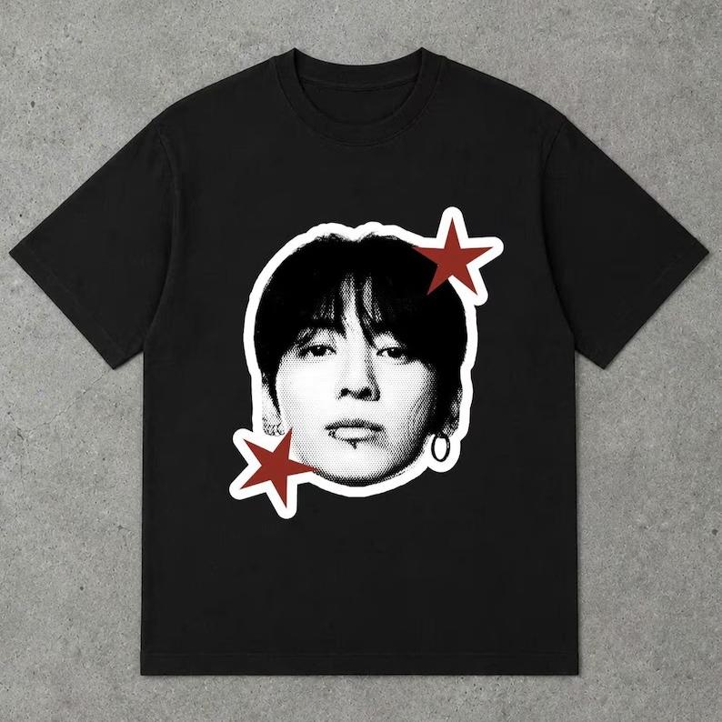 2026 Hot Vintage Kpop Idol Arirang World Tour Bangtan Jungkook V Taehyung Jimin Jin Suga RM J-hope T-shirt Unisex Hip Hop Streetwear Oversized Tshirt