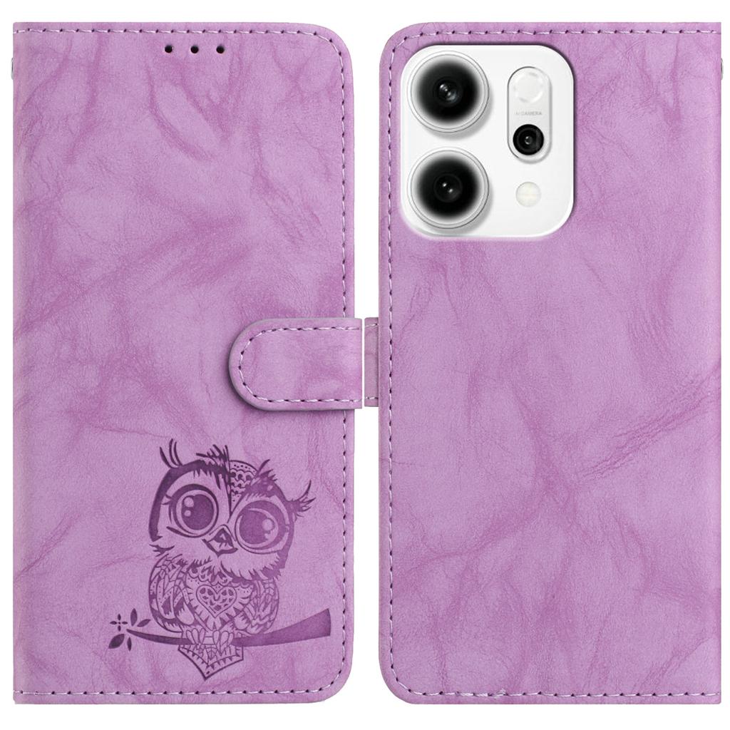 8-Color Owl Embossed Pattern Flip Card Design Wallet Case for Infinix Smart 8/itel A70/Tecno Spark 20,Pop 7,Pop 8,Pova 5,Pova Neo 2,Spark Go 2023...
