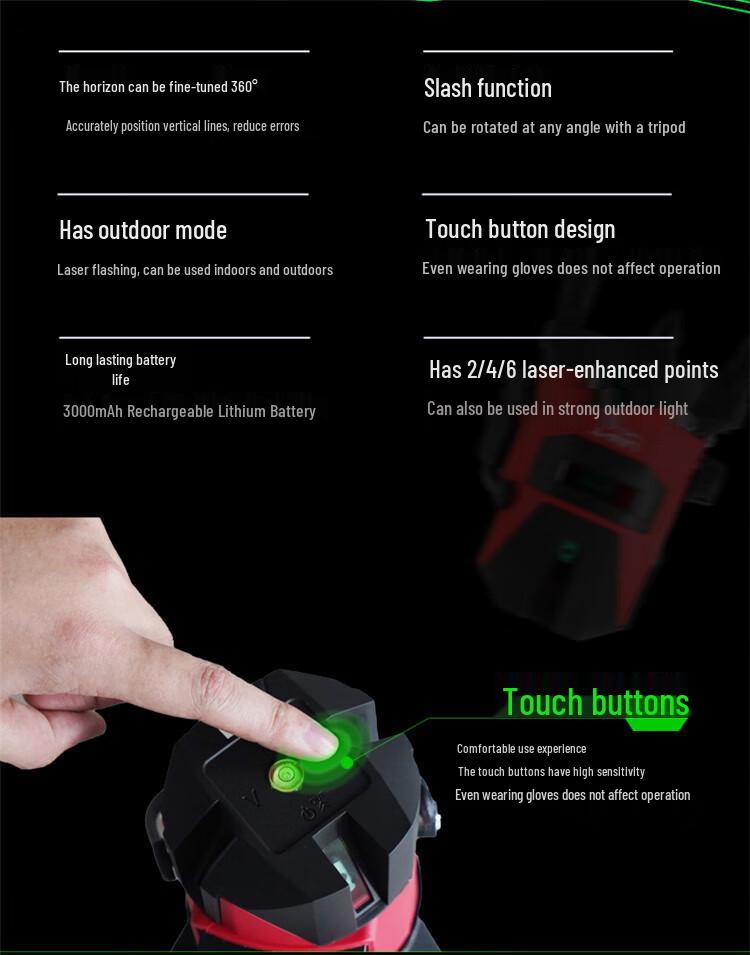 UNI-T LM520LD Touchscreen Green Laser Level