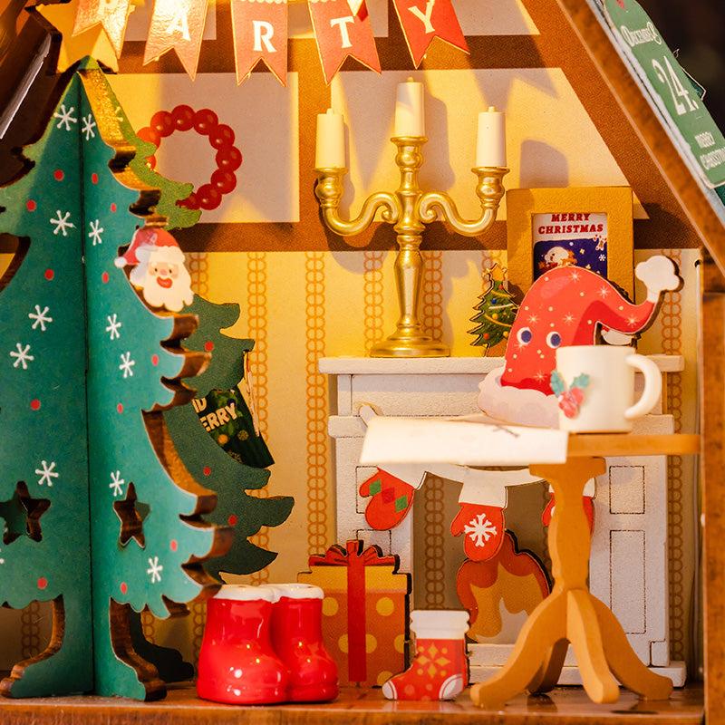 ROBOTIME Rolife 3D Puzzles Twinkling Xmas House DIY Miniature House DS036