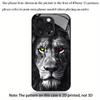 Mighty Lion Pattern Glass Phone Case Suitable for iPhone 17 16 15 14 13 12 11 Pro/Max/Plus Anti Drop and Anti Shock Back Cover