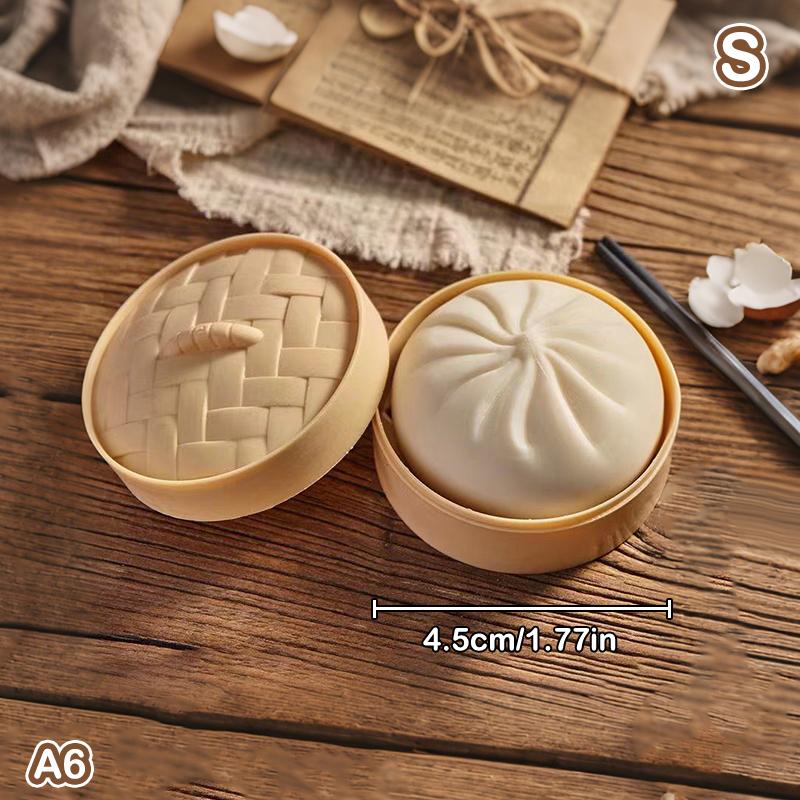 Giant Dumpling Squeeze Toys Anxiety Relief Fidget Toy Simulation Food Steamed Stuffed Bun Soft Squeeze Decompression Dough Toy
