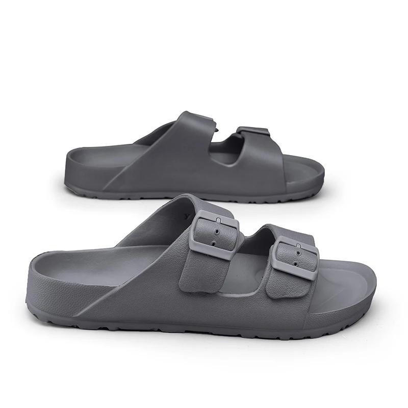 Ultraleichte Pantoletten mit Doppelschnalle Herren Damen Pantoletten Leichtgewichtige EVA Qualitäts Clogs Gartenschuhe Strand Slip-On Sandalen