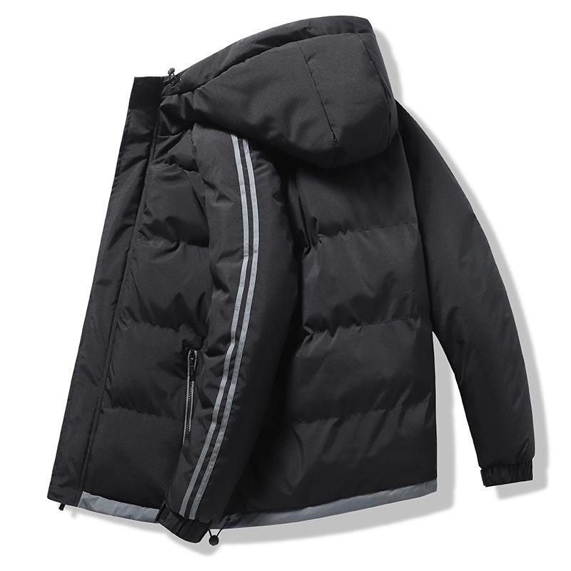 Winter Down Padded Clothes, Thickened Warm Cotton Clothes for Young and Middle-aged Men, Winter Jackets, Tops, Hooded Men's Fashion Cotton Clothes