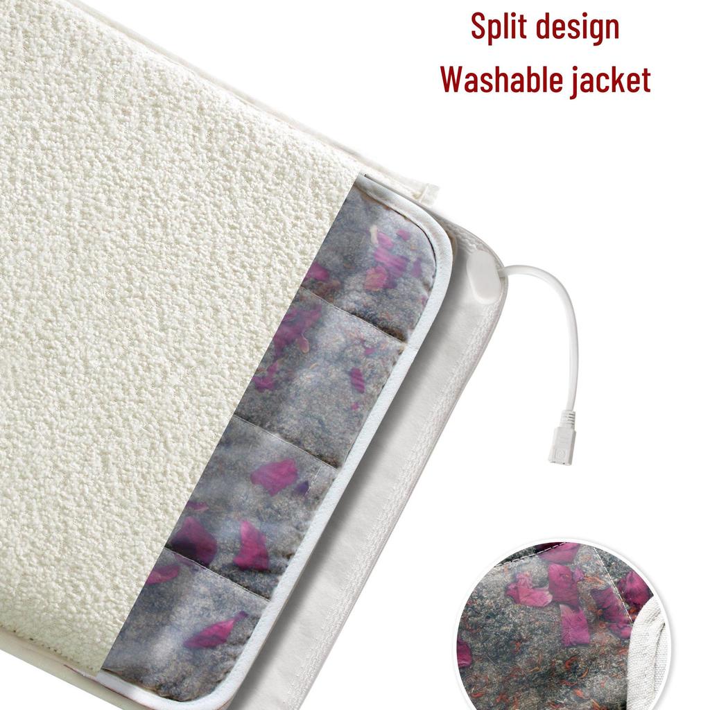 Wormwood Heated Seat Cushion with Moxibustion Therapy - Electric Heating Pad for Office Chairs