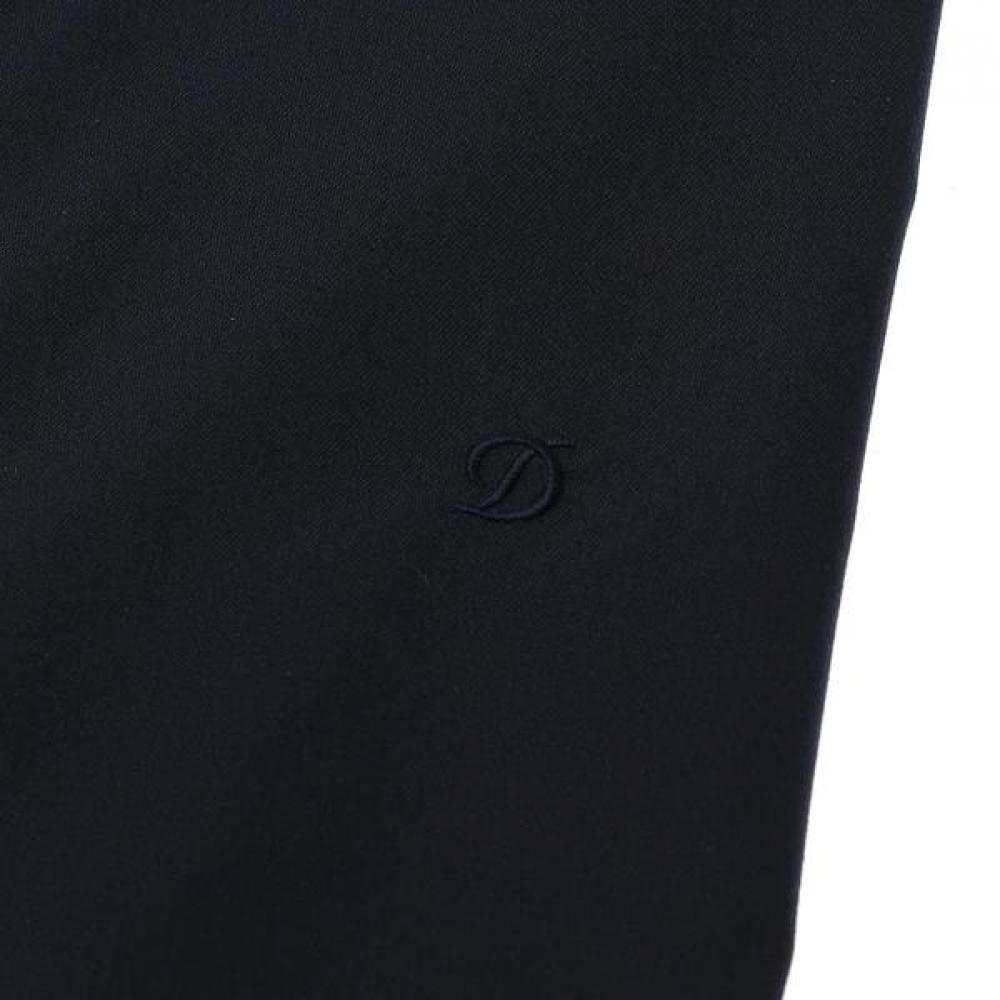 S.T. Dupont Short Sleeve Slim Fit Stretch Fabric Solid Navy Shirt Se6mm22hs923s 