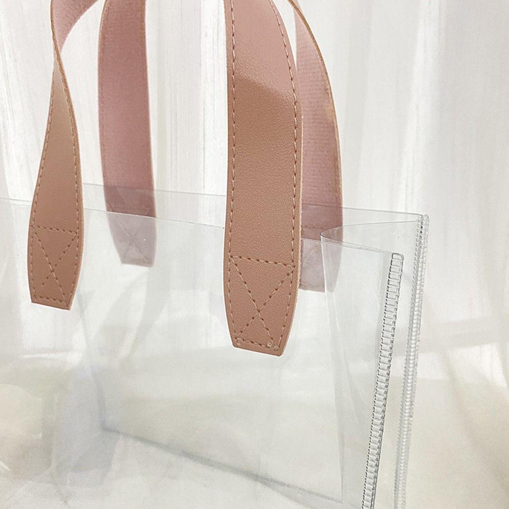 Bags Shopping Bags Girls Shoulder Bags Transparent Handbags Clear Tote Bags Women Cosmetic Bags PVC
