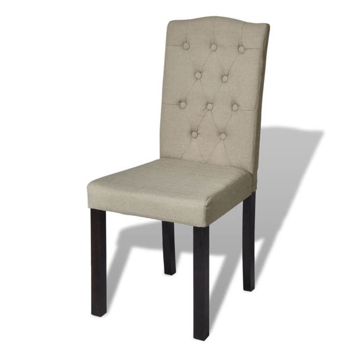 VidaXL 6x Chaise de Salle à Manger Poil de Chameau Chaise de Salon Cuisine 160790