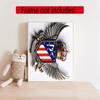 Atletico Madrid Diamond Painting Round Diamond Mosaic Rhinestones Diamond Embroidery Craft Kit Wall Decor Without Frame