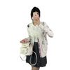 TB Cardigan New Women's High-end Versatile Striped Goose Embroidered Long-sleeved Knitted V-neck Cardigan Jacket