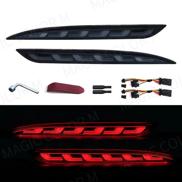 For Tesla Model 3 Model Y 2018     2023 Led Rear Bumper Reflector 3 Functions Brake Light Dynamic Turn Signal