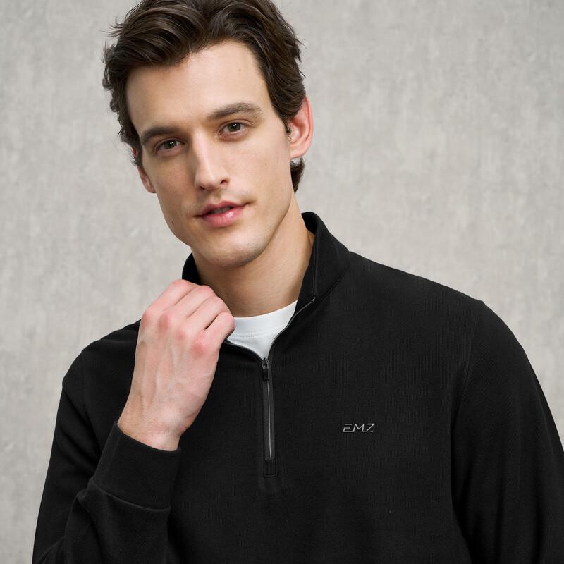 EMZ Men's Stand-Collar Long-Sleeve Sweatshirt