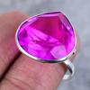 Pink Rubillite Handmade 925 Sterling Silver Jewelry Ring Size 8.5 h9V03