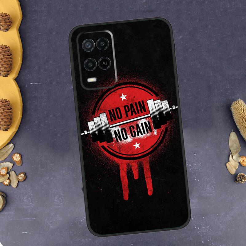 Bez bólu nie ma zysków Etui na telefon Siłownia Fitness Dla Oppo A40 A60 A80 A78 A98 A18 A38 A58 A74 A94 A54 A16 A76 A96 A15 A17 A77 A57S