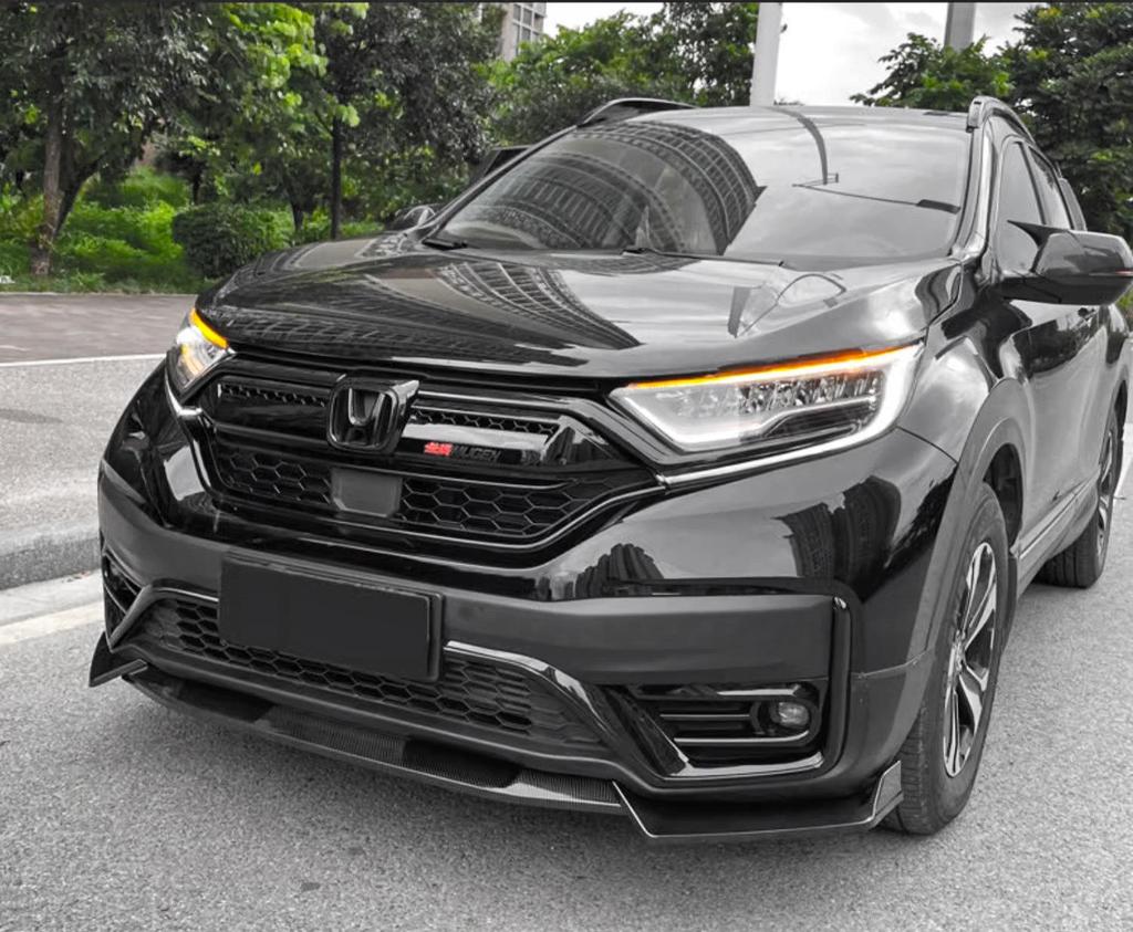 Compatible with 2021-2022 Honda CR-V: Modified Front Splitter, Roof Spoiler, Front Lip, Rear Spoiler, Louvered Grille, Body Kit.