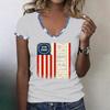 Womens V Neck Short Sleeve T Shirt 250 Years 1776 2026 Graphic Print Casual Loose Fit Top for Everyday Wear