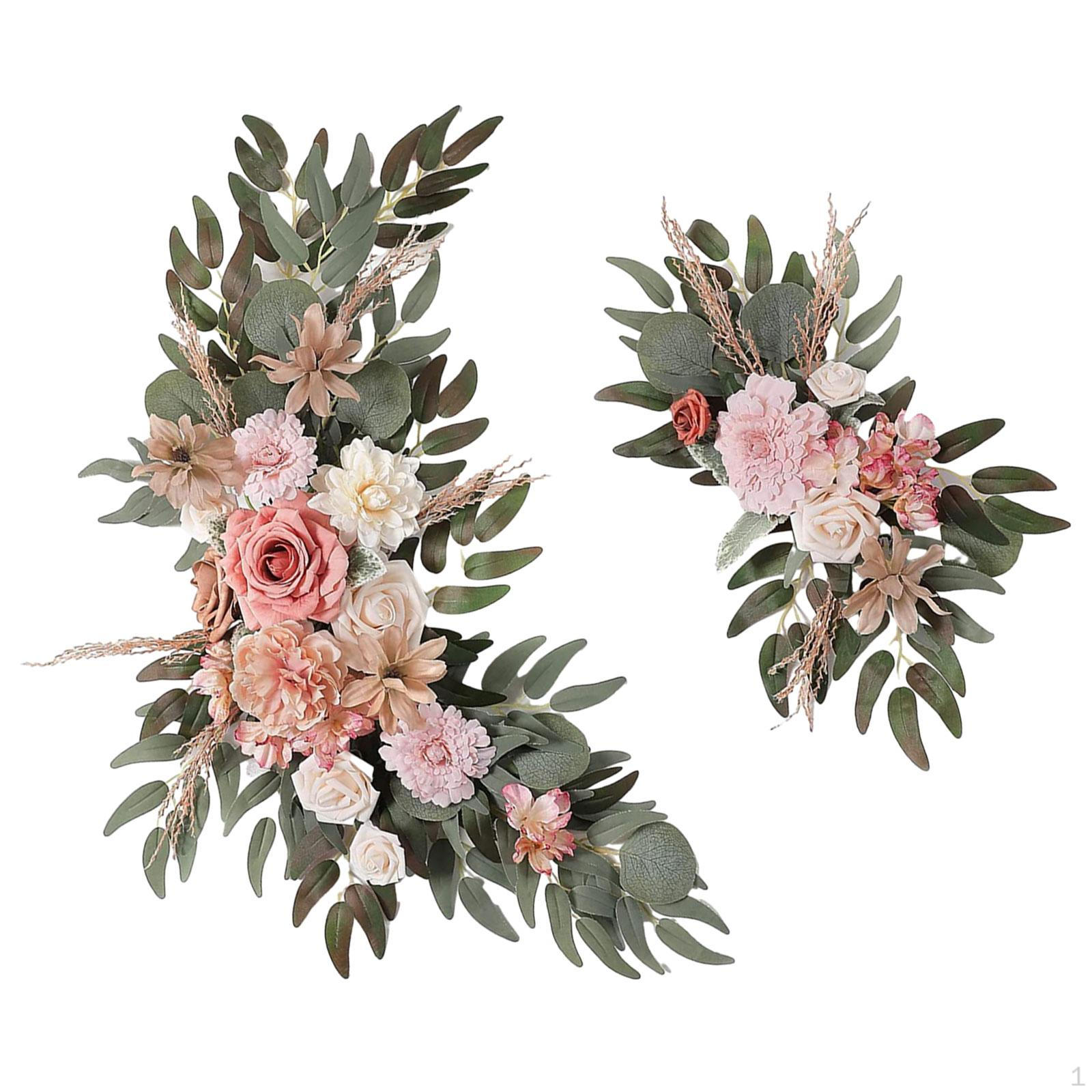 

Handcrafted Silk Flower Swag for Home Decor Champagne Pink