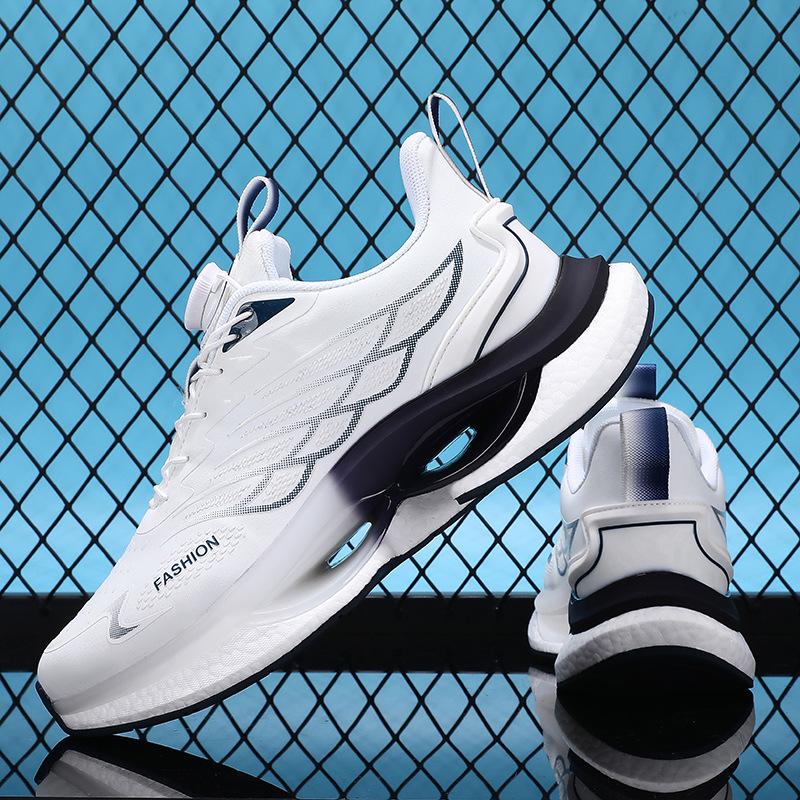 Really explosive rotating button men's shoes summer teenagers junior high school students running shoes mesh breathable casual sports shoes men