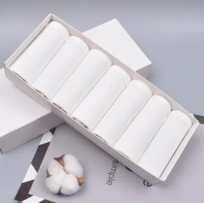 7 Stuks Slipjes voor Vrouw Ondergoed Katoen Sexy Ademend Zacht Lingerie Vrouwelijke Slips Meisjes Schattig Effen Kleur Onderbroeken Grote Maat XL&7PCS white