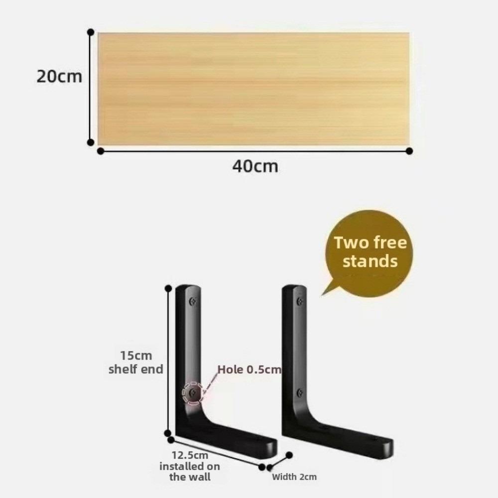 Wall-Mounted Shelf Storage Hanging Extra-thick Wood Wood Board Bracket Easy To Install Space-Saving Storage Rack