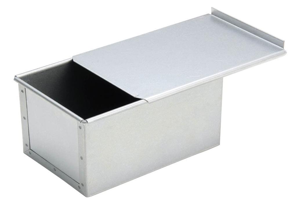 Tiger Crown Silver Bread Pan, 2-Loaf Capacity, Square Bread Pan with Lid, 2395