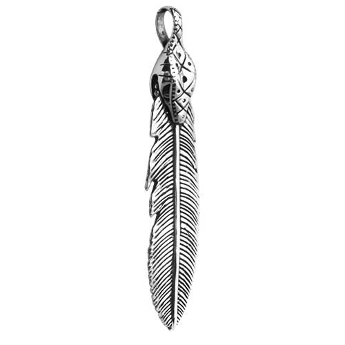 Anonymous Artisan Oldschool Snake Feather Pendant