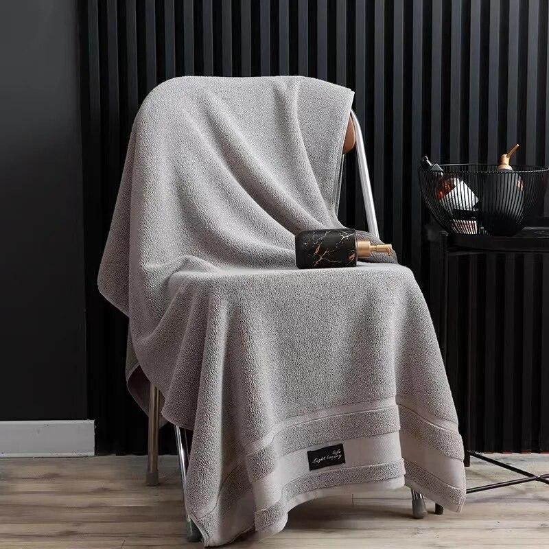 100% Pure Cotton Bath Towel, Adult Bath Towel, High Water Absorption, Home Thickened Bath Towel