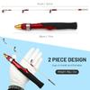 2 piece Fishing Rod Combo Spinning Fishing Soft Handle Ice Winter Fishing Rod Carbon Fiber Mini Fishing Rod Tackle