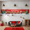 Festive Banner Santa Claus Winter Banner Christmas Decor Bright Colors Christmas Banner For Winter Party Family Gathering Photo