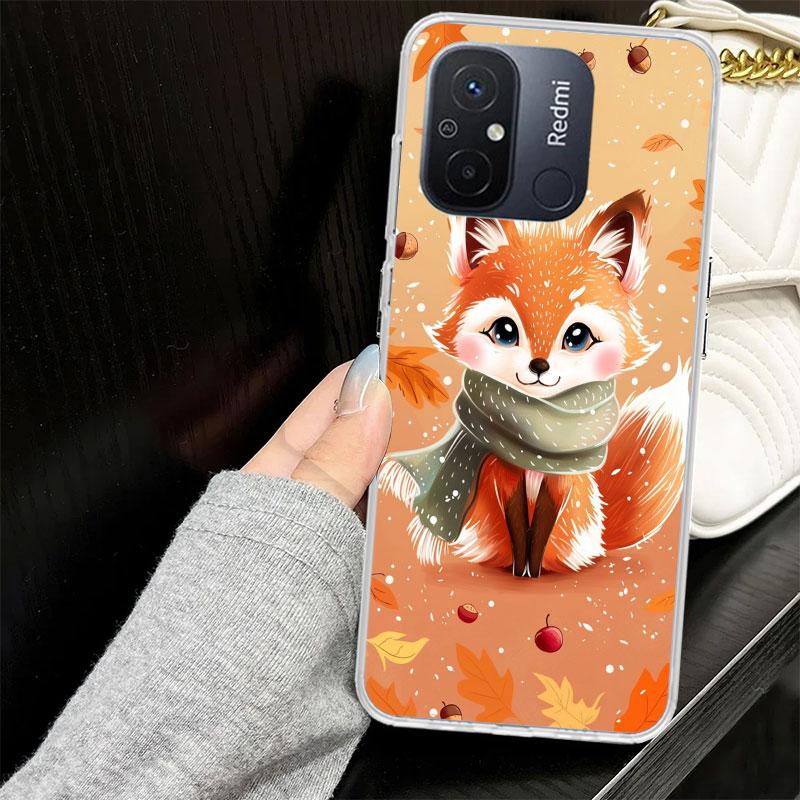 Animal Fox Case for Xiaomi Redmi 14C 13C 13 12C 12 10C 10 10A Phone Cover 9C 9 9A 9T 8 8A 7 7A 6 6A K70 K40 K20 Pro
