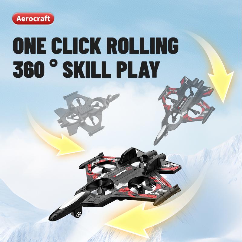 RC Plane 2.4G EPP Foam Remote Control Airplane Drone Kid-Friendly Hobby Fighter Jet Glider Toy for Boys Girls Birthday Gift