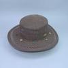 New straw hat hand-woven hollow flat-top straw hat women's summer vacation sunshade sunscreen hat