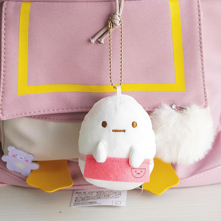 Cute Fried Shrimp Plush Keychain Cartoon Doll Bag Charm Girly Pendant Toy