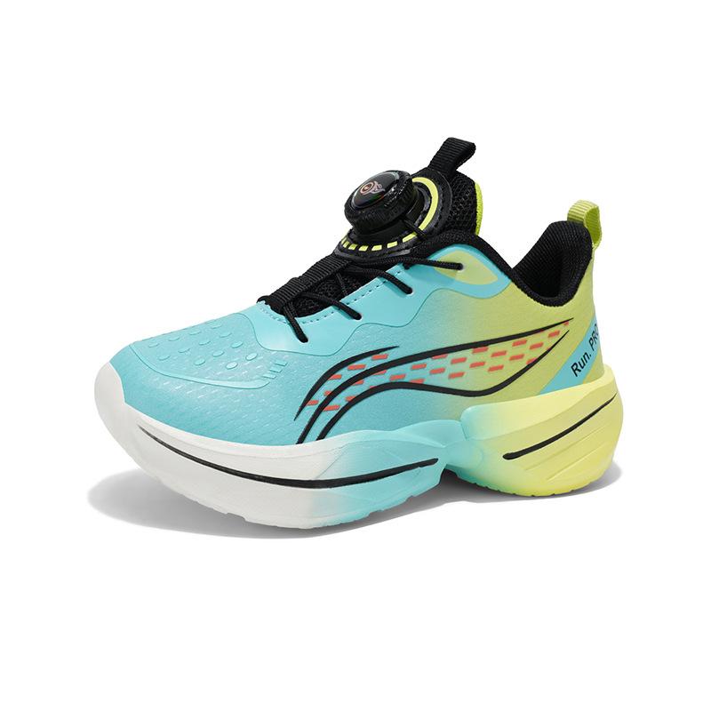Primary and secondary school students knob shoes red rabbit boys children single net sports running shoes mesh breathable lightweight professional