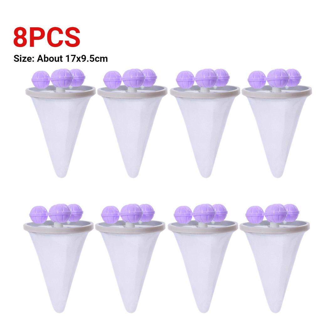 1-10PCS Washing Machine Filter Net Floating Lint Filter Mesh Bag Reusable Pet Hair Catcher Remover Laundry Cleaning Tool