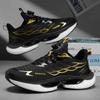2025 New Men's Summer Rotating Button Running Sneakers Men's Breathable Thick-soled Popcorn Cushioning Running Shoes