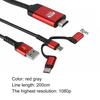 Adapter Cable 3-in-1 Type-C 2m TV Micro USB AV Adapter 1080P Cable