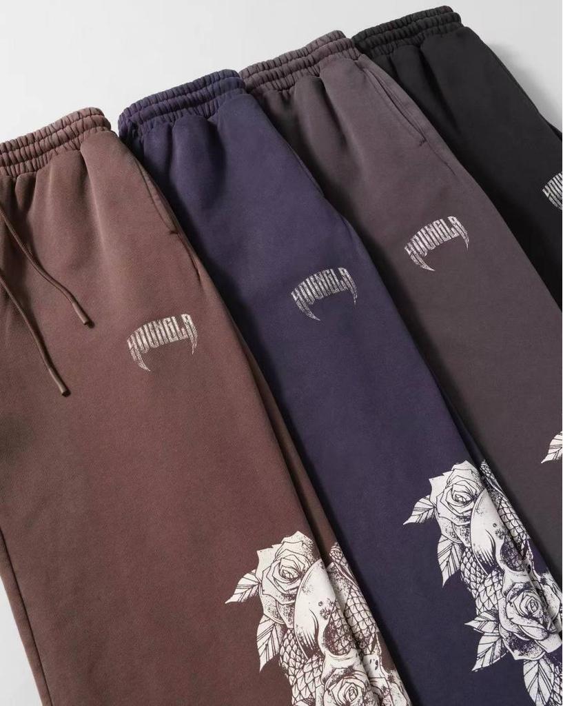 YOUNGLA American Streetwear Straight-Leg Joggers: High Street Casual Gym Sweatpants